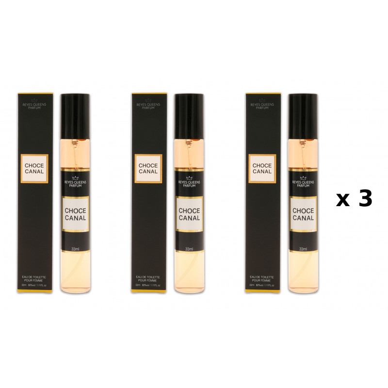 Choce Kanal 33 ml Packung mit 3 Stück äquivalentes Parfum Reyes Queens