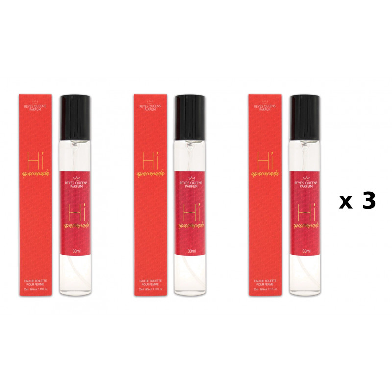 Apasionada 33 ml Embalagem com 3 unidades perfume equivalente Reyes Queens