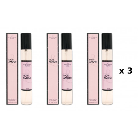 Mon Amour 33 ml Pack of 3 Units equivalent perfume Reyes Queens