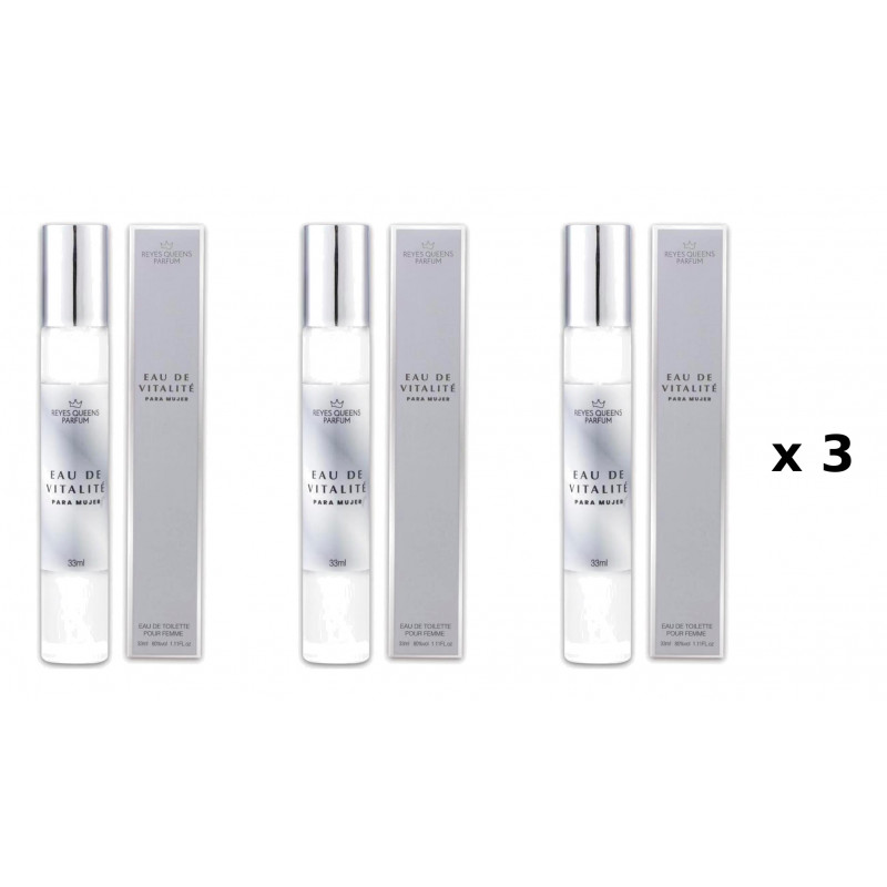 Eau de Vitalite 33 ml Pack of 3 Units equivalent perfume Reyes Queens