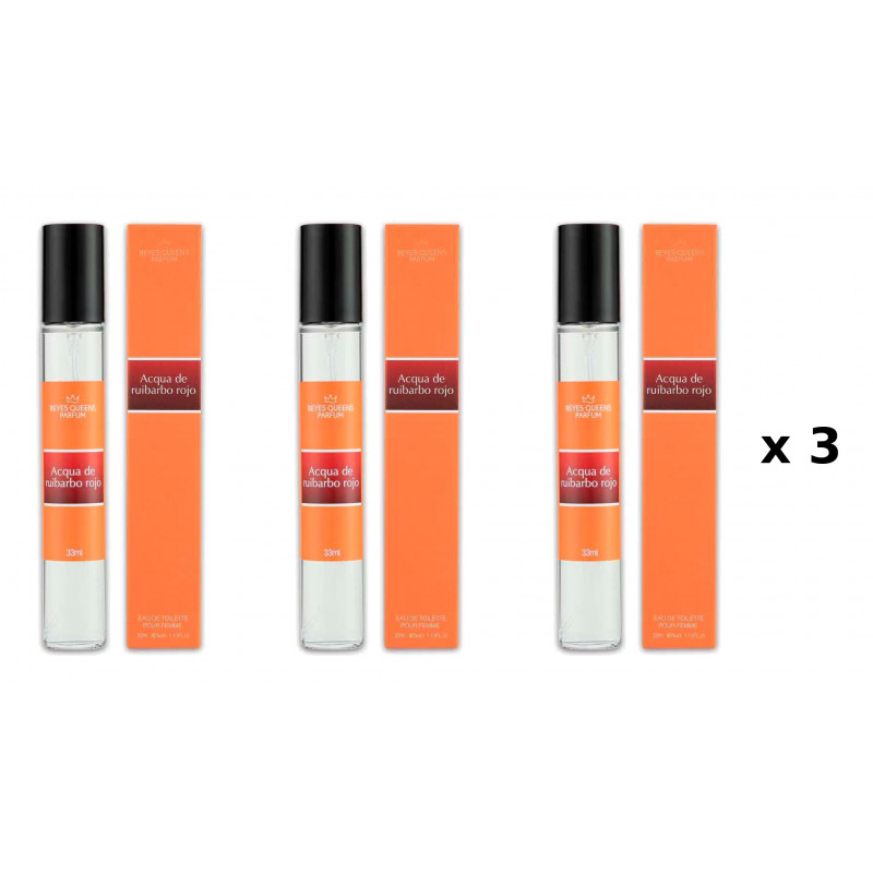 Acqua de Ruibarbo Rojo 33 ml Pack 3 Unidades