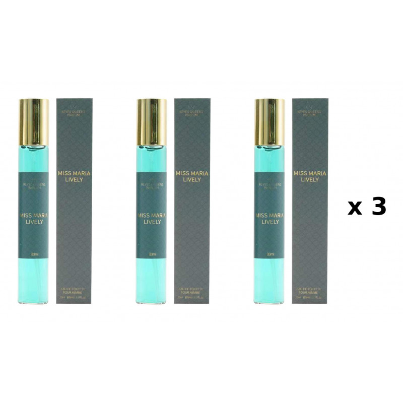Miss Maria Lively 33 ml Pack de 3 unités parfum équivalent Reyes Queens