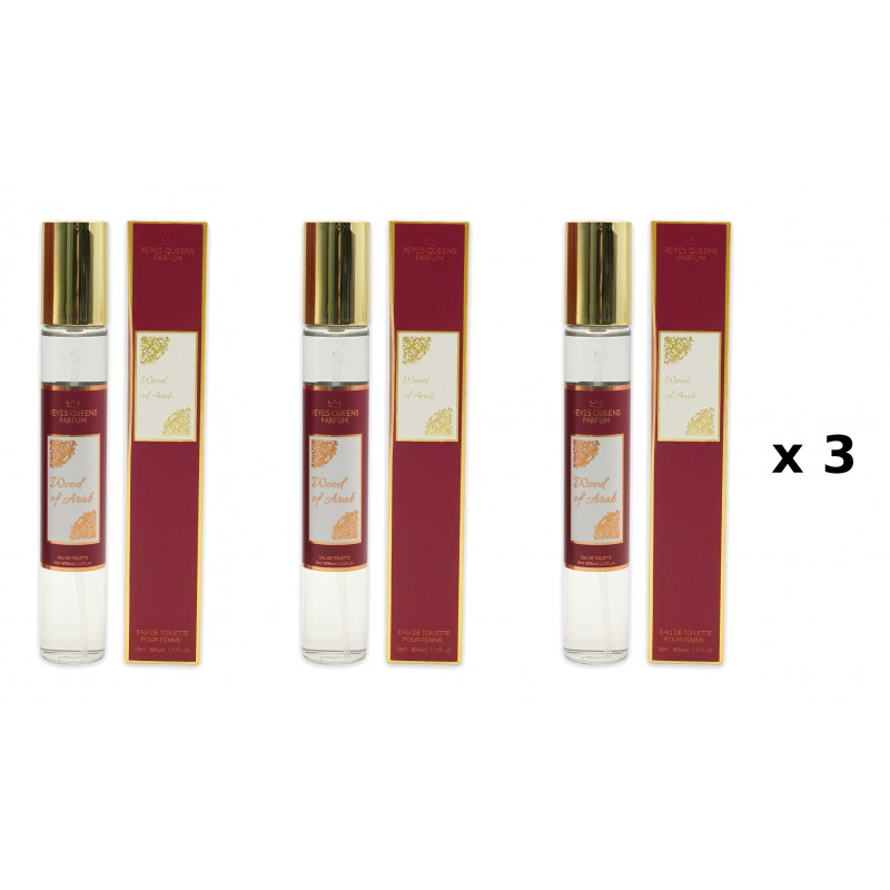 Holz oder Arabisch 33 ml Packung mit 3 Einheiten äquivalentes Parfum Reyes Queens