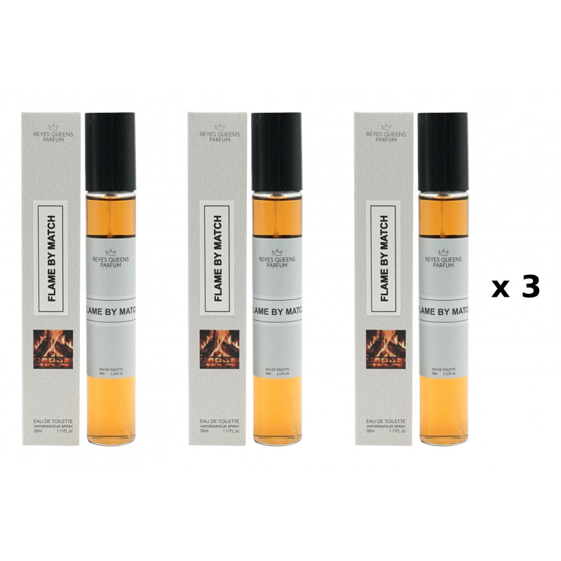 Flame By Match 33 ml Pack de 3 unités parfum équivalent Reyes Queens