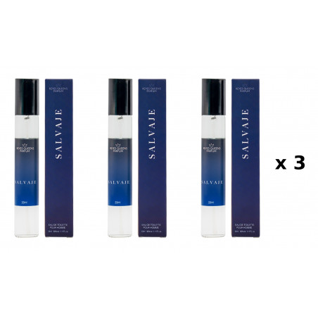 Salvaje 33 ml Embalagem com 3 unidades perfume equivalente Reyes Queens