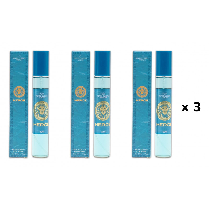 Heroe 33 ml Pack de 3 unités parfum équivalent Reyes Queens