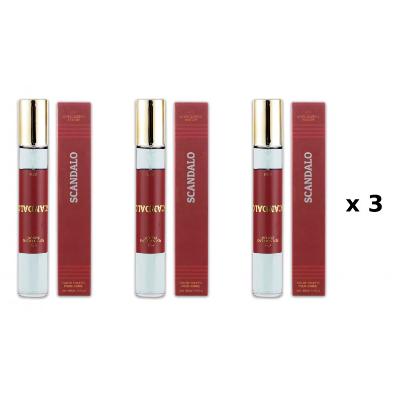 Scandalo 33 ml Pack de 3 unités parfum équivalent Reyes Queens