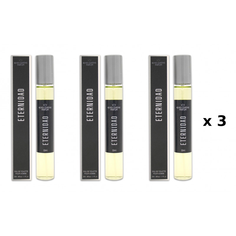 Éternité 33 ml Pack de 3 unités parfum équivalent Reyes Queens