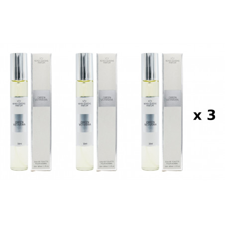 Green Vetiveria 33 ml Pack de 3 unités parfum équivalent Reyes Queens